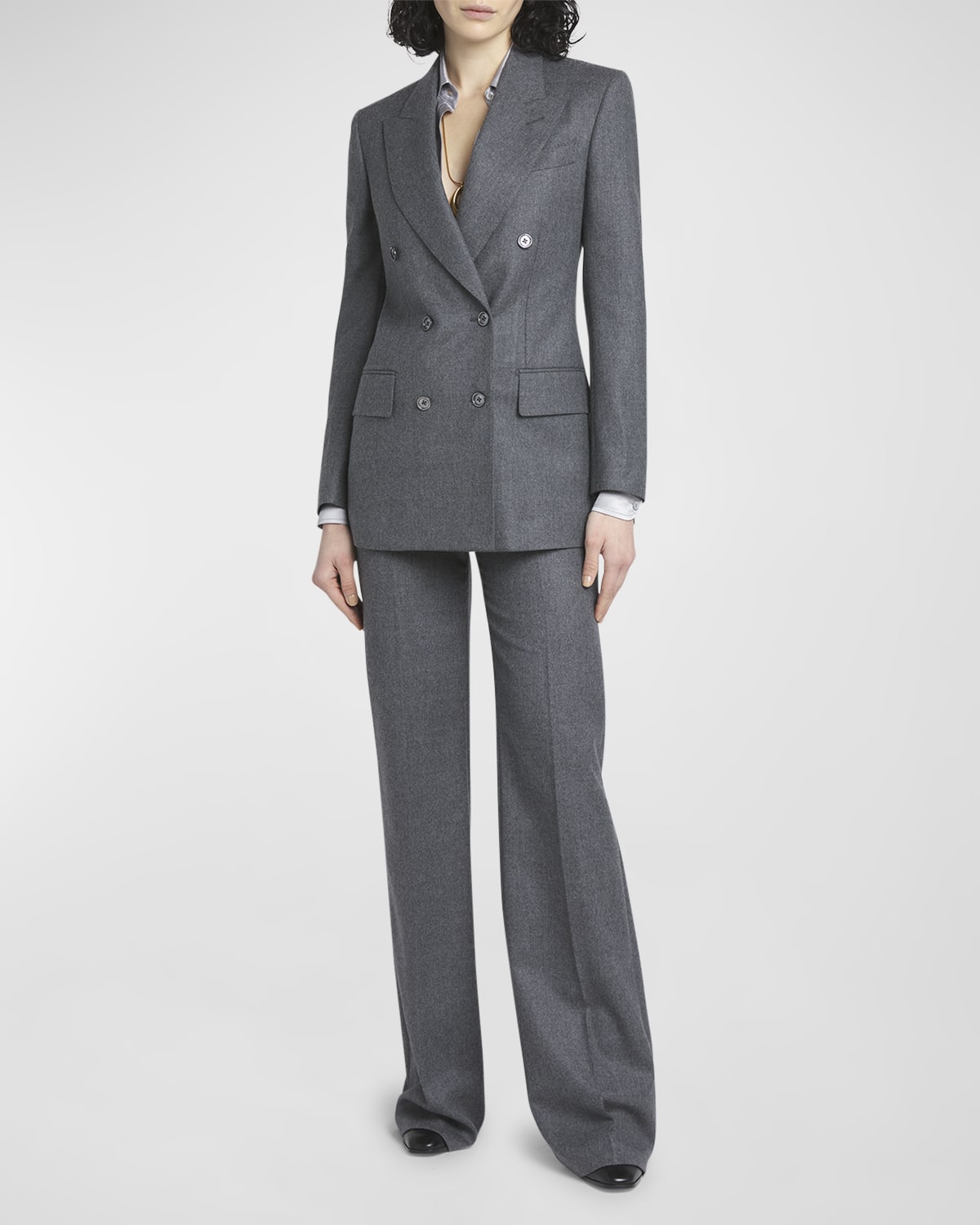 TOM FORD Compact Virgin Wool Double-Breasted Jacket