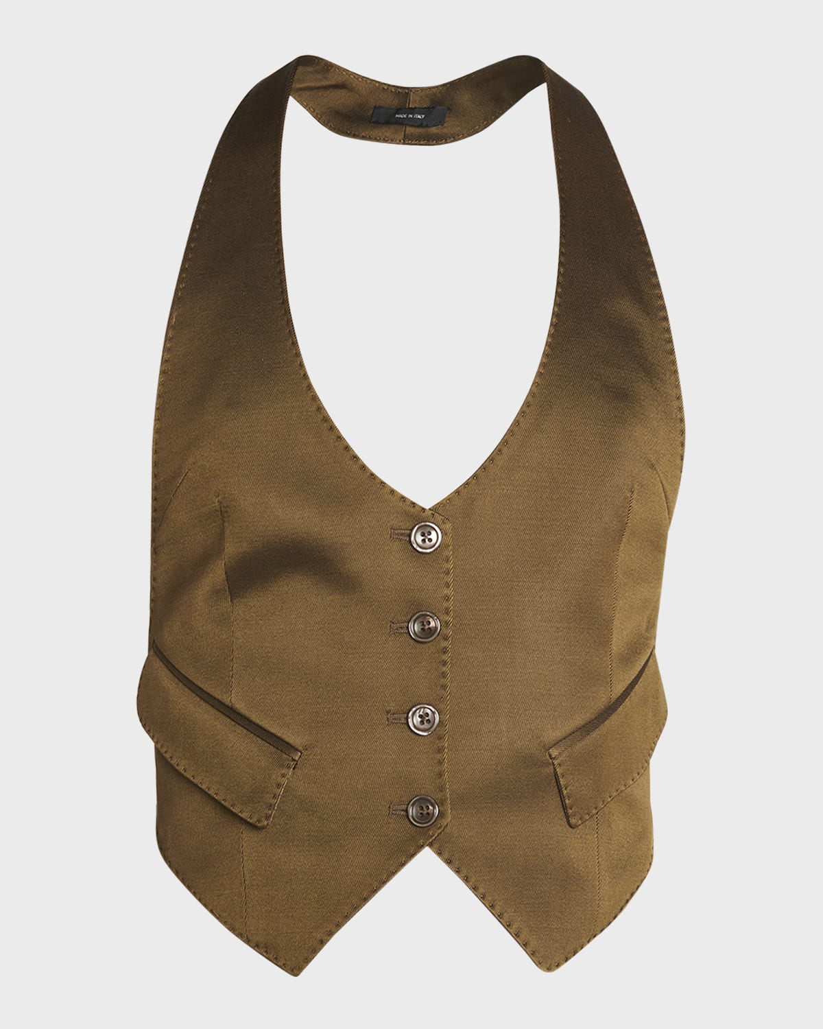 TOM FORD Silk Wool Twill Backless Waistcoat