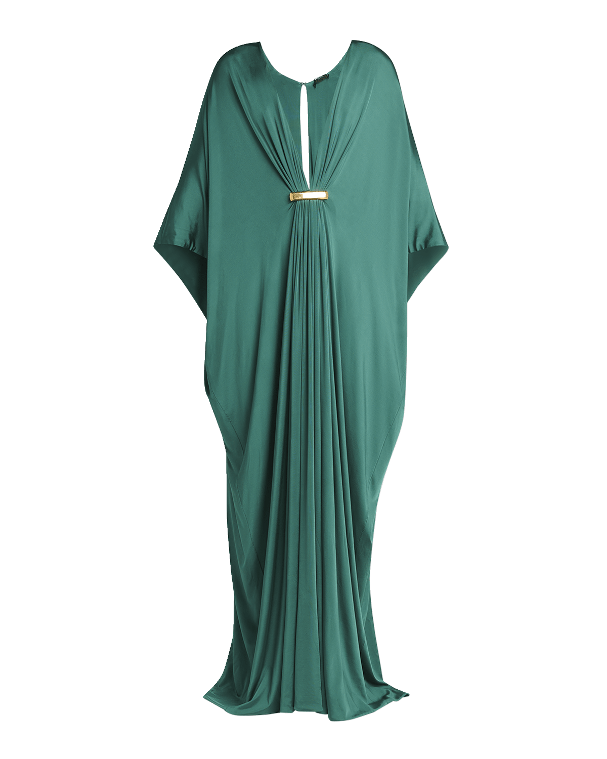 TOM FORD Plunging Satin Stretch Jersey Maxi Kaftan Dress