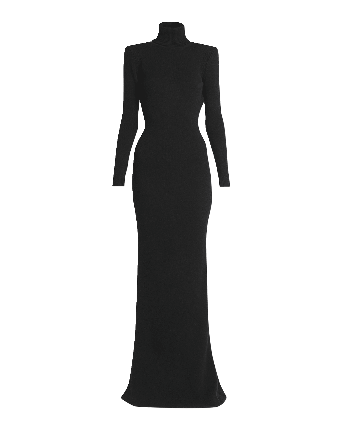 TOM FORD Turtleneck Backless Soft Cashmere Maxi Dress