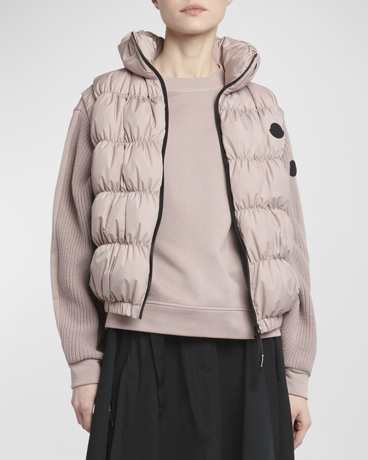 Moncler Apriate Ruched Puffer Vest