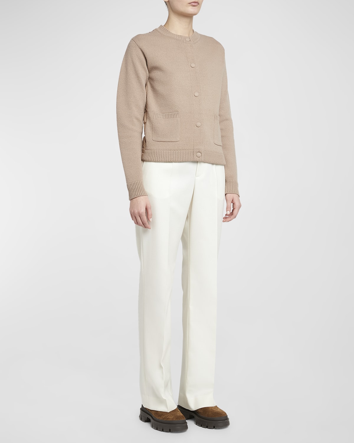 Moncler Carded Wool Lady Cardigan