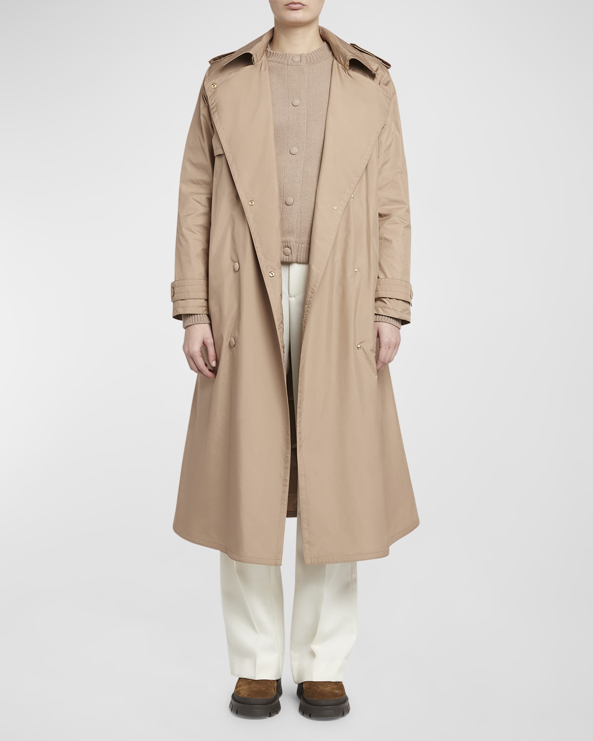 Moncler Barbentane Lightly Padded Trench Coat