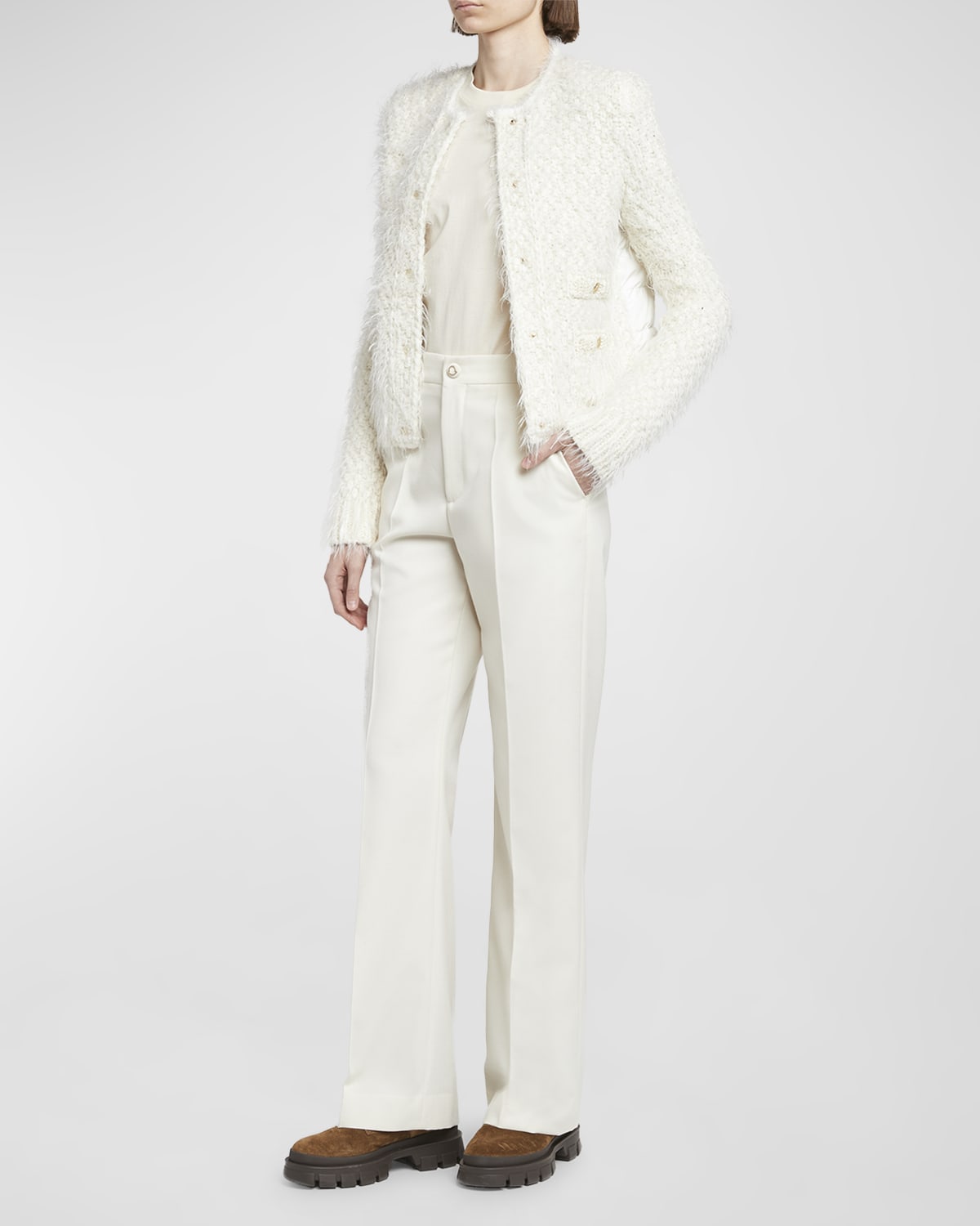 Moncler Padded Heavy-Knit Cardigan