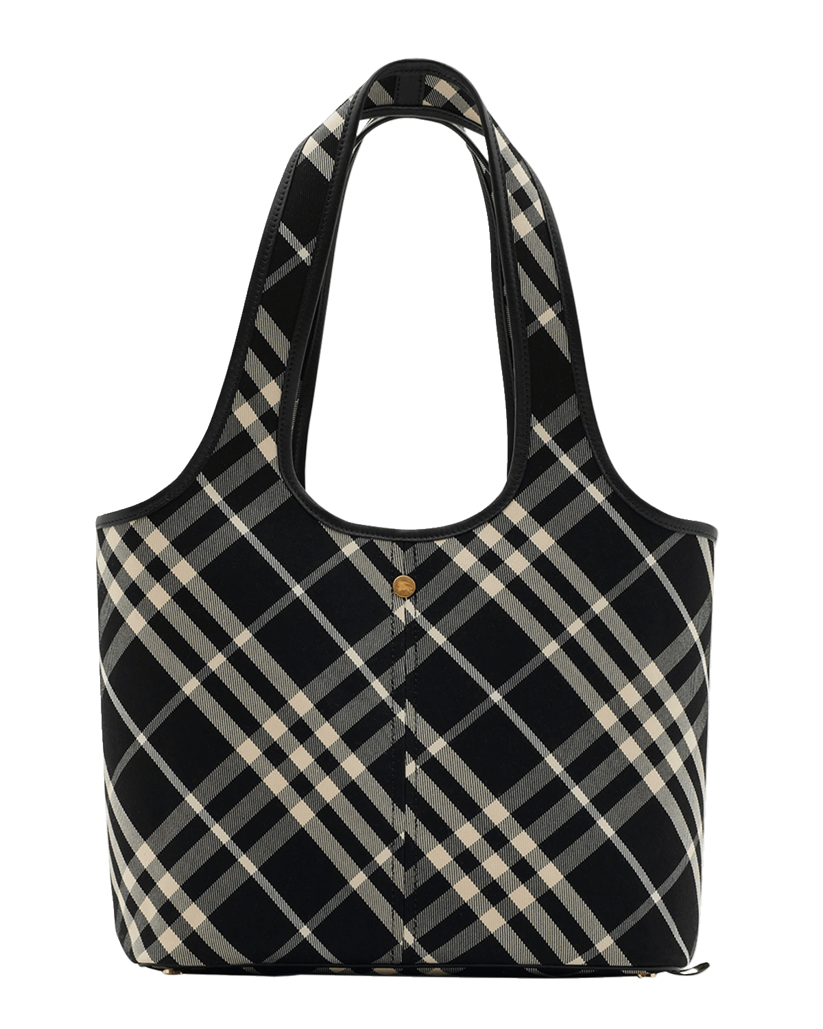 Burberry Small Check Canvas Tote Bag