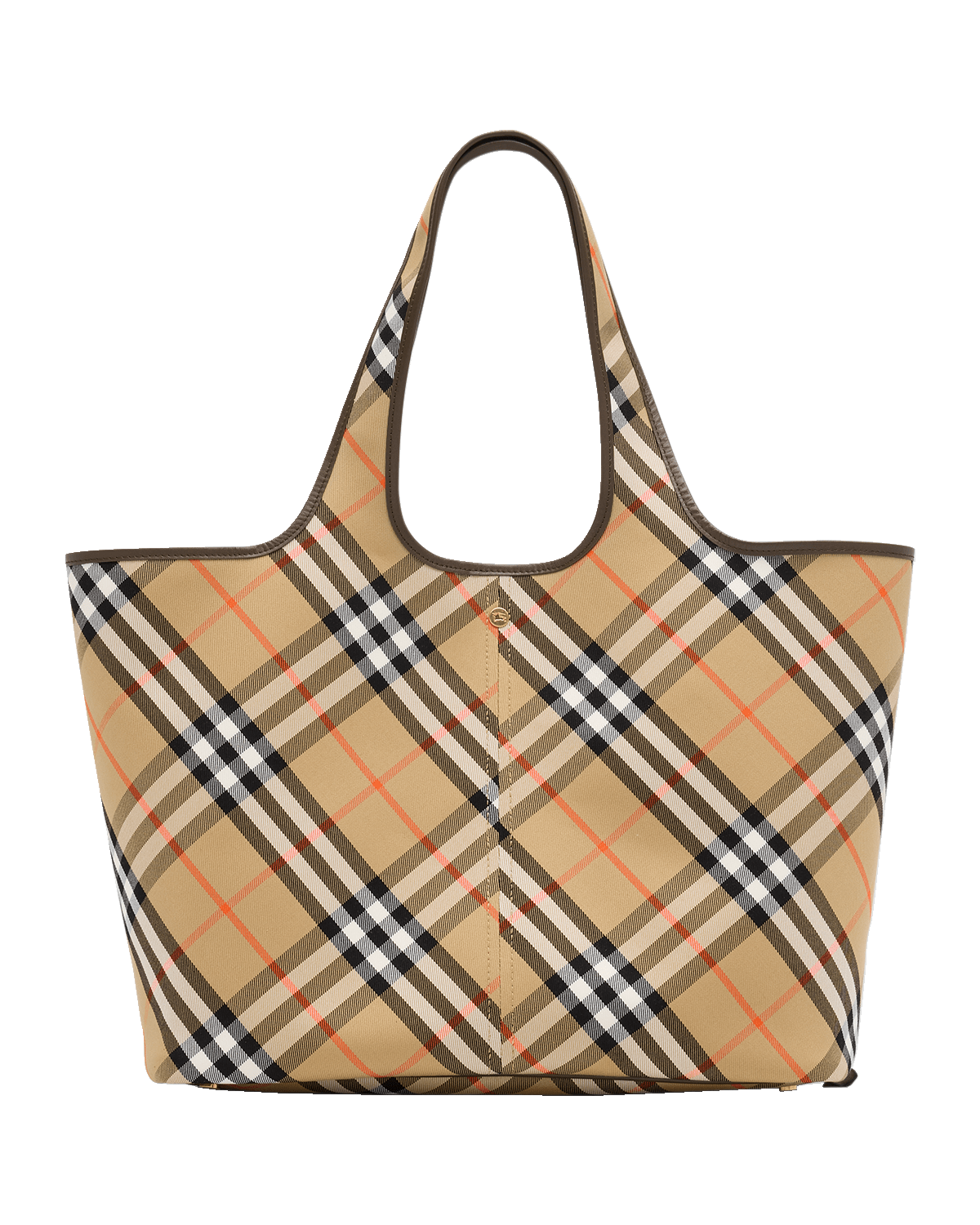 Burberry Medium East-West Check Tote Bag