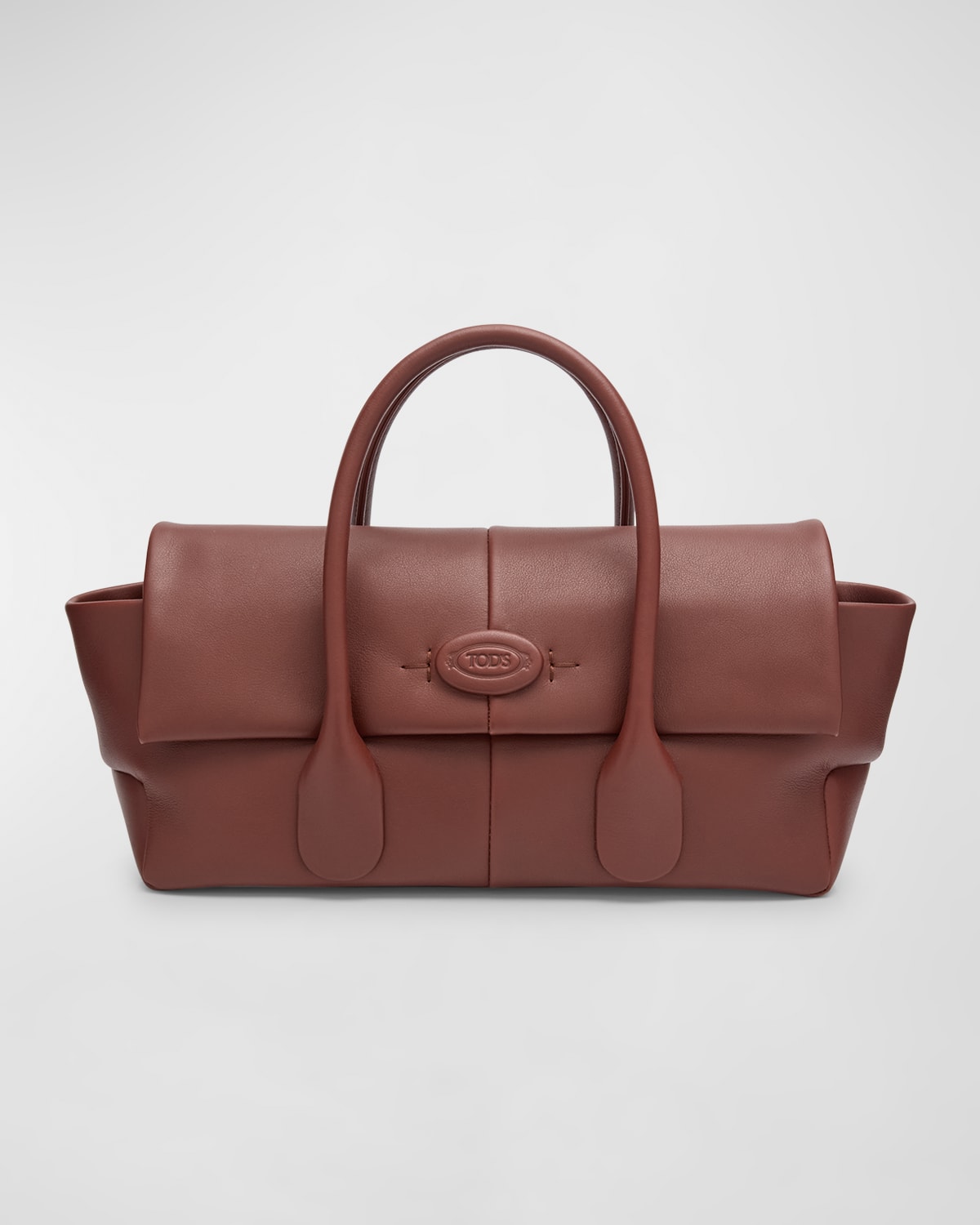 Tod's Flap Calfskin Leather Top-Handle Bag