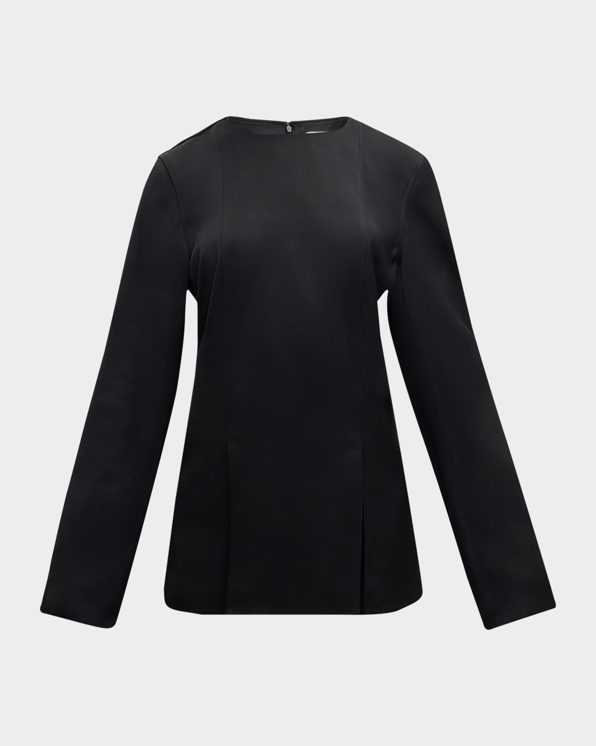 Loulou Studio Renat Long-Sleeve Slits-Hem Blouse