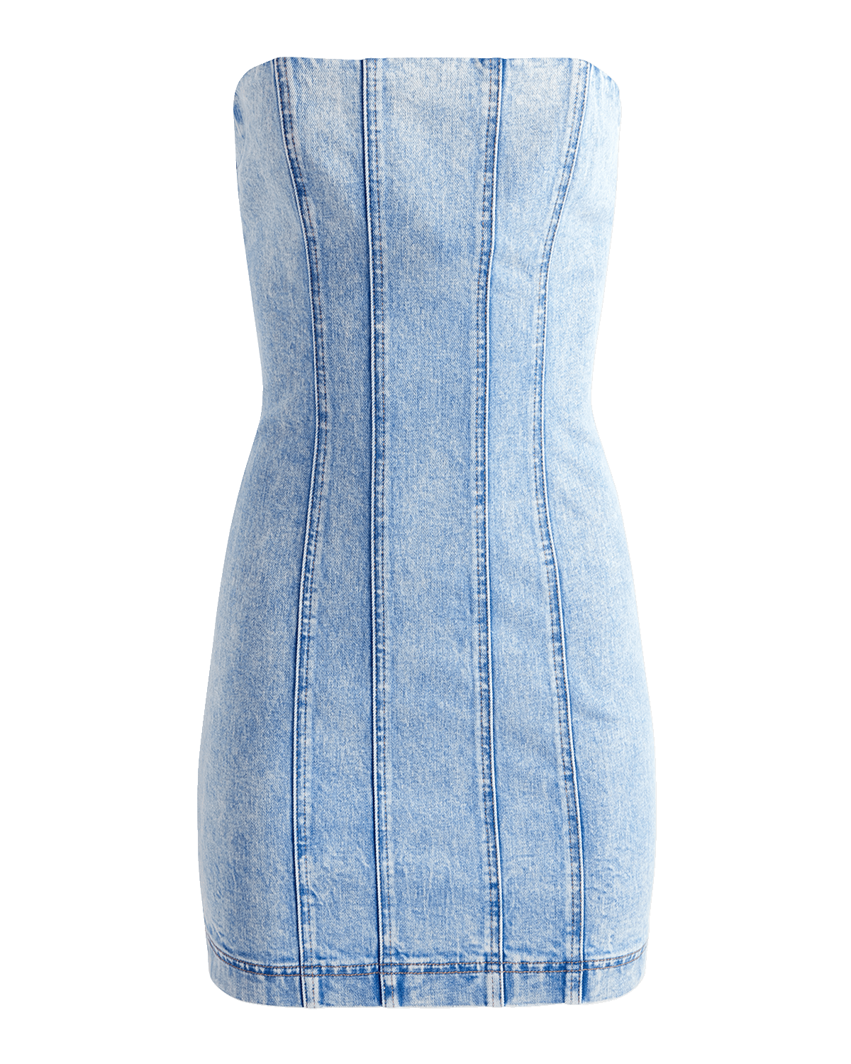 Alice + Olivia Palmer Denim Strapless Mini Dress