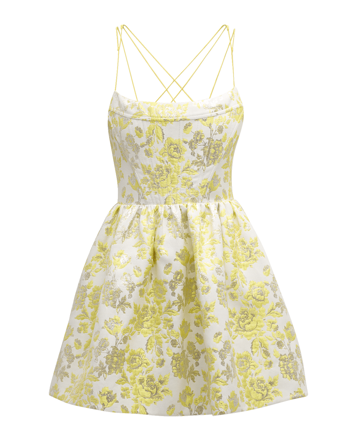 Alice + Olivia Nat Floral Strappy Mini Dress