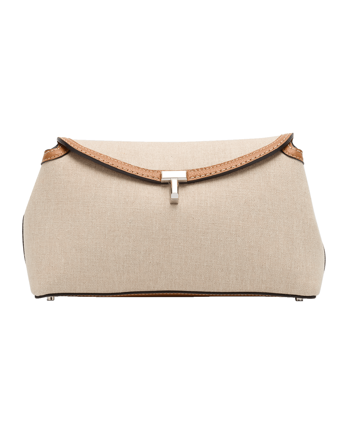 Toteme T-Lock Canvas Clutch Bag