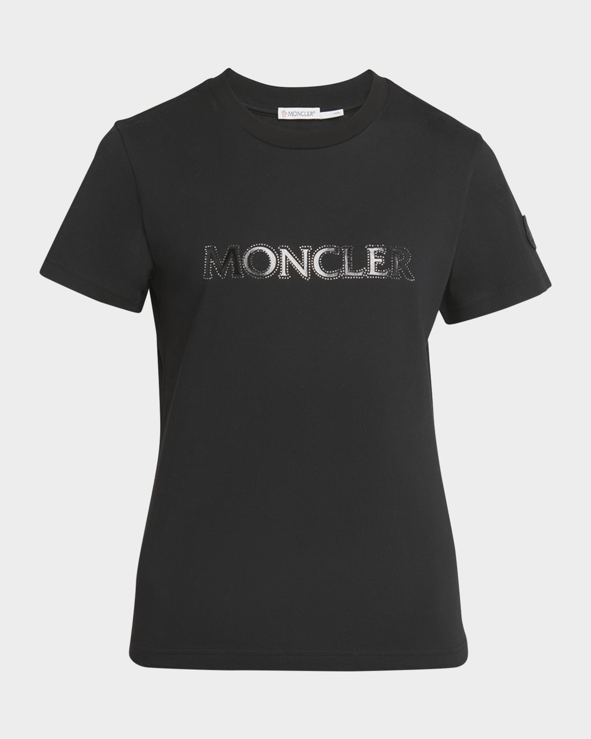 Moncler Logo Embroidered Cotton T-Shirt