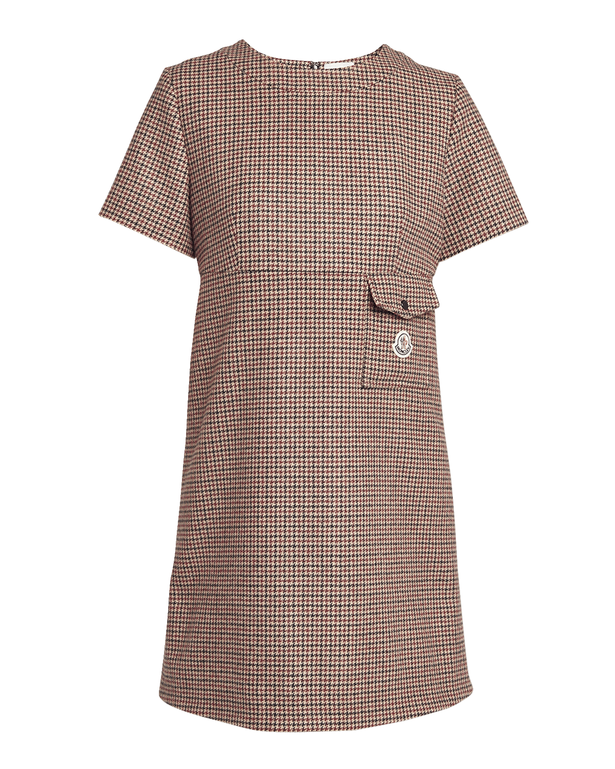 Moncler Houndstooth Wool Mini Dress