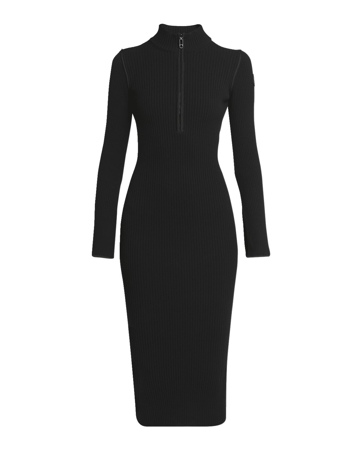 Moncler Ribbed Knit Long-Sleeve Sweater Dress