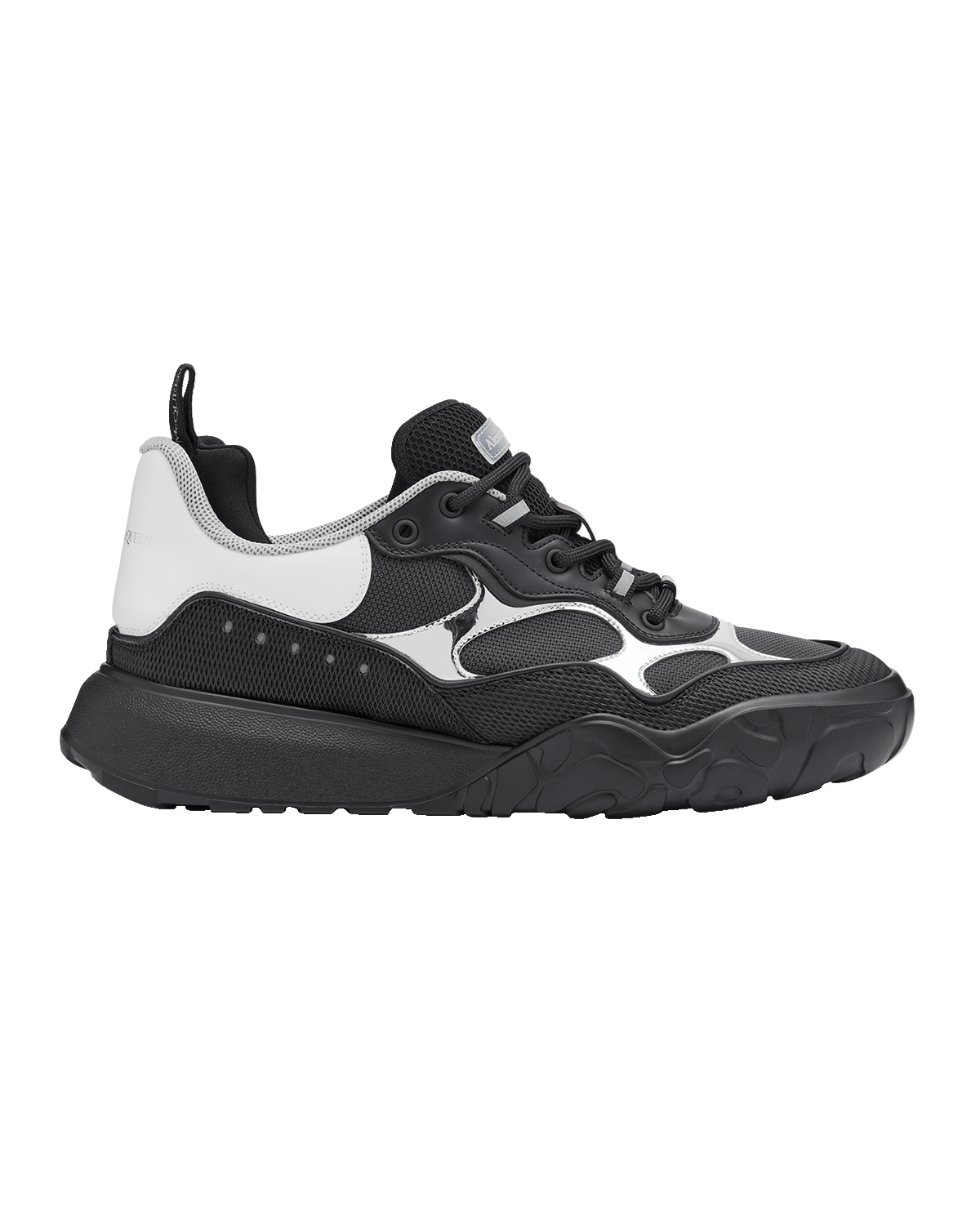 Alexander McQueen Men's Court Low-Top Chunky Leather Sneakers