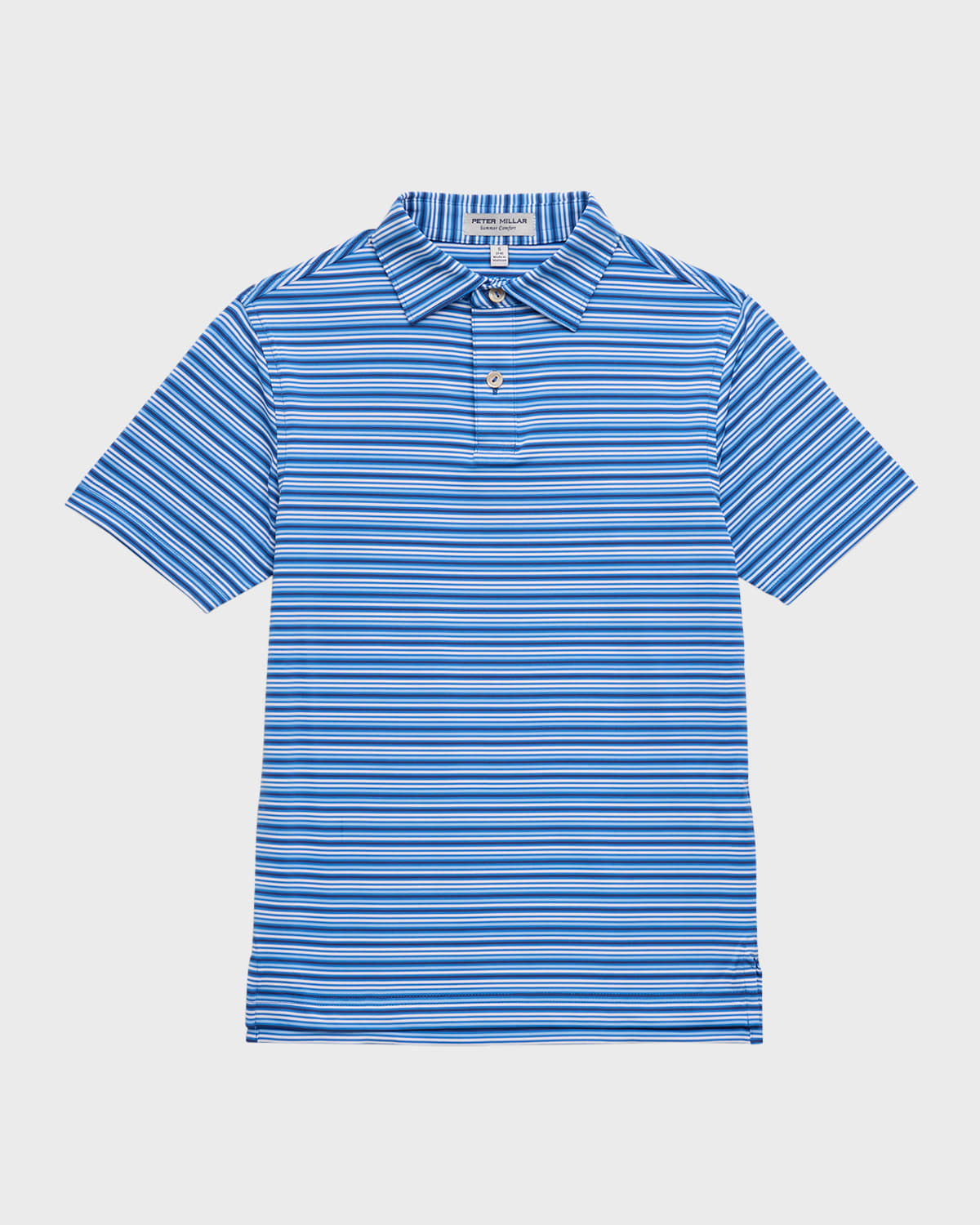 Peter Millar Boy's Clifton Striped Performance Jersey Polo Shirt, Size XS-XL