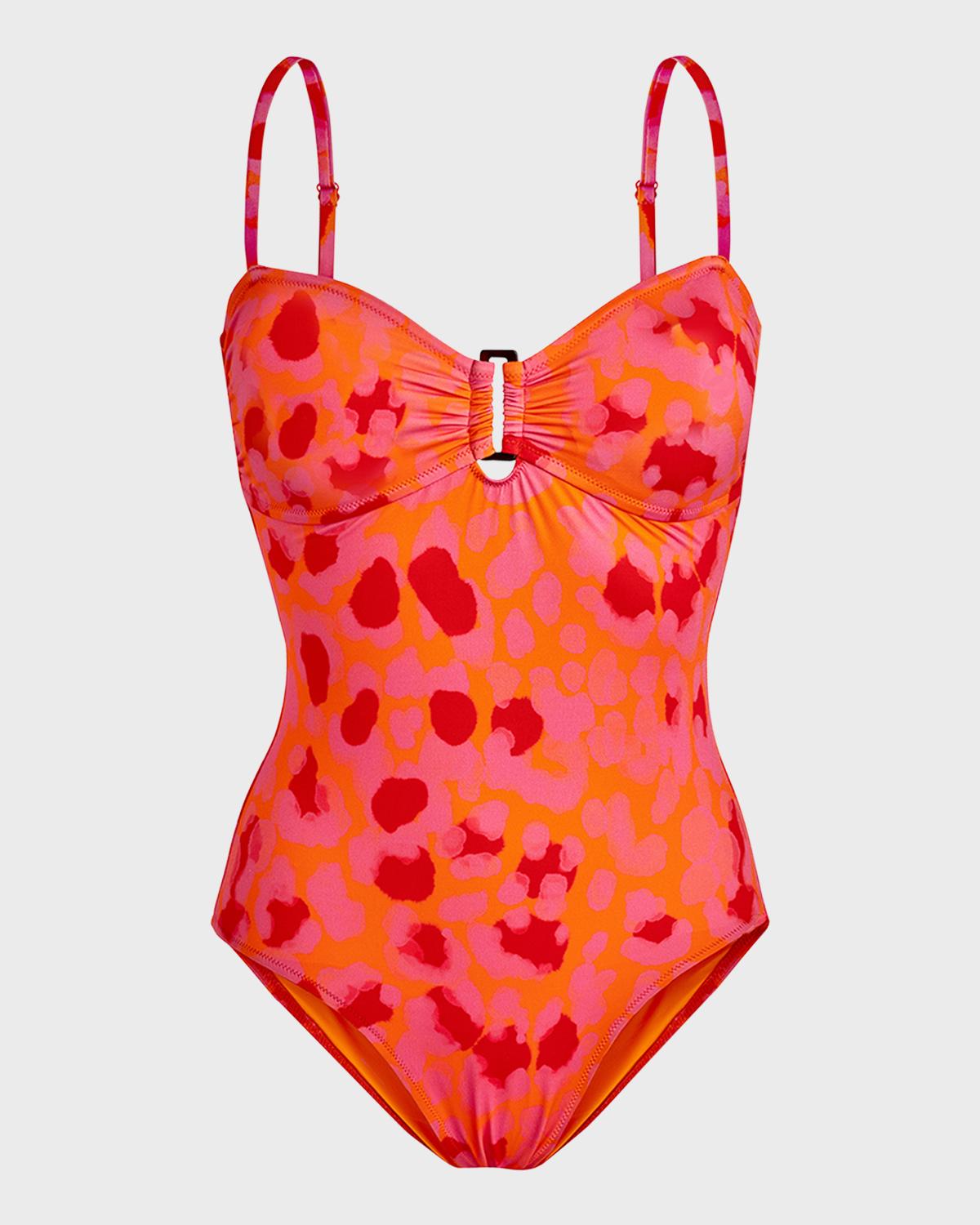 Vilebrequin Abstract Leopard Printed One-Piece Swimsuit