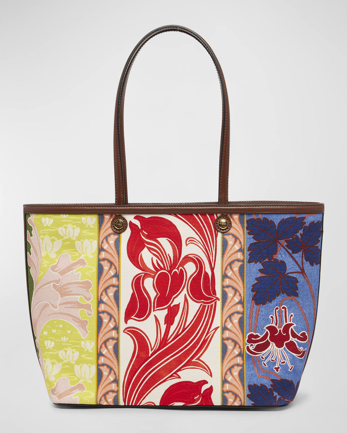 Etro Essential Sea-Print Canvas Shopping Tote Bag