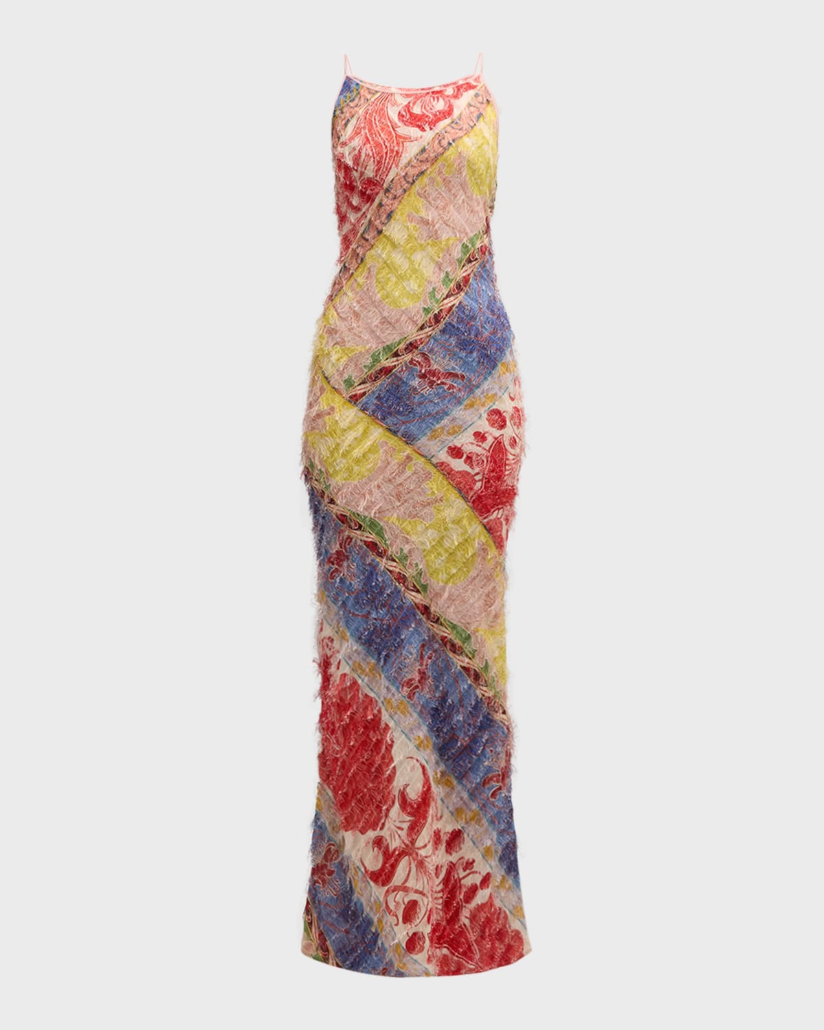Etro Cons Printed Long Slip Dress