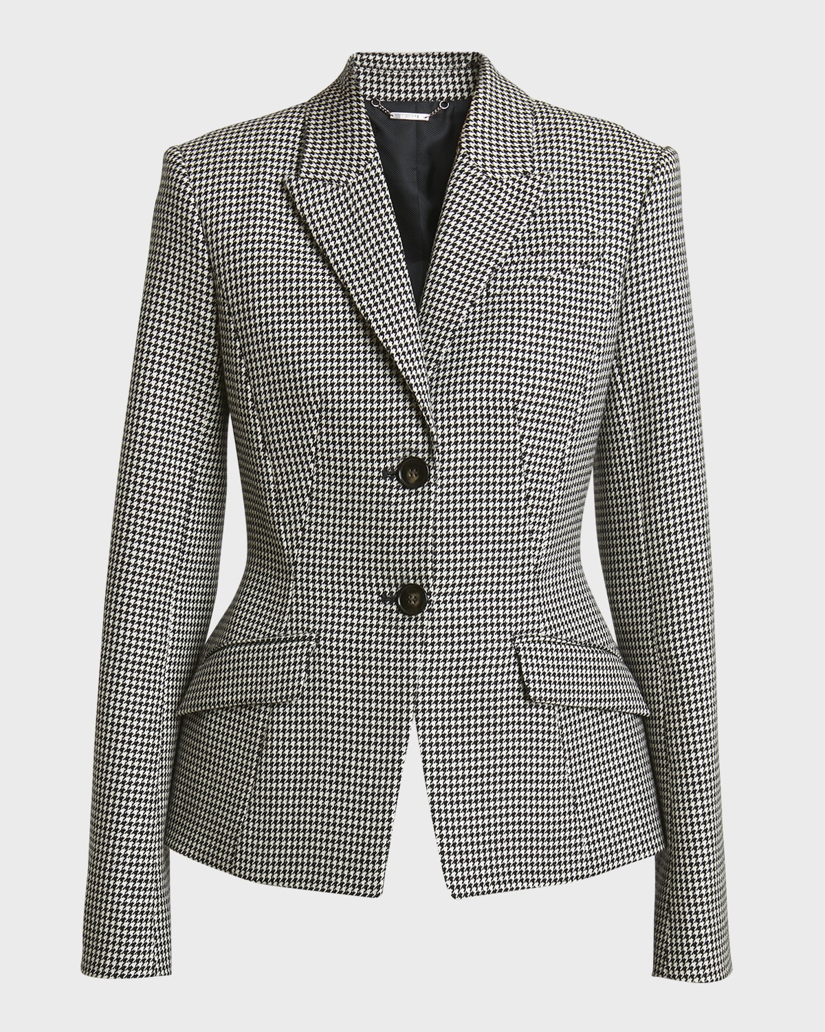 Erdem Houndstooth Single-Breasted Tailored Blazer