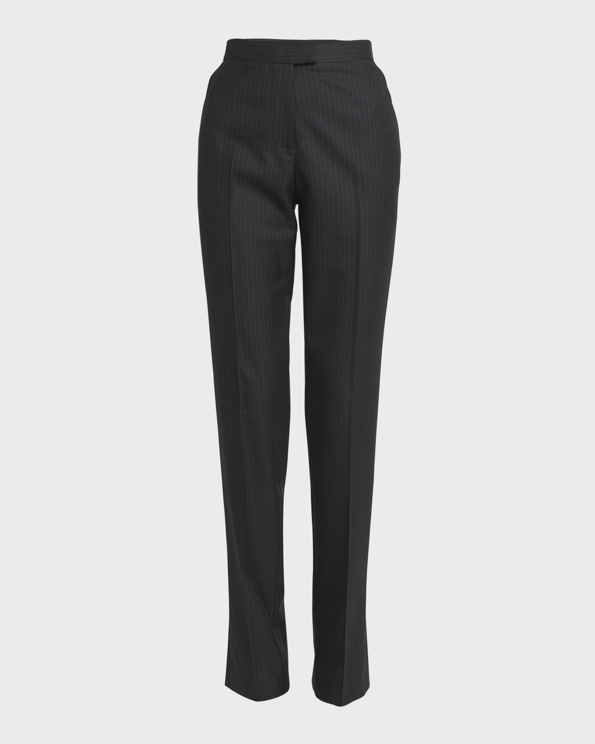 Alexander McQueen Straight-Leg Wool Pinstripe Trousers