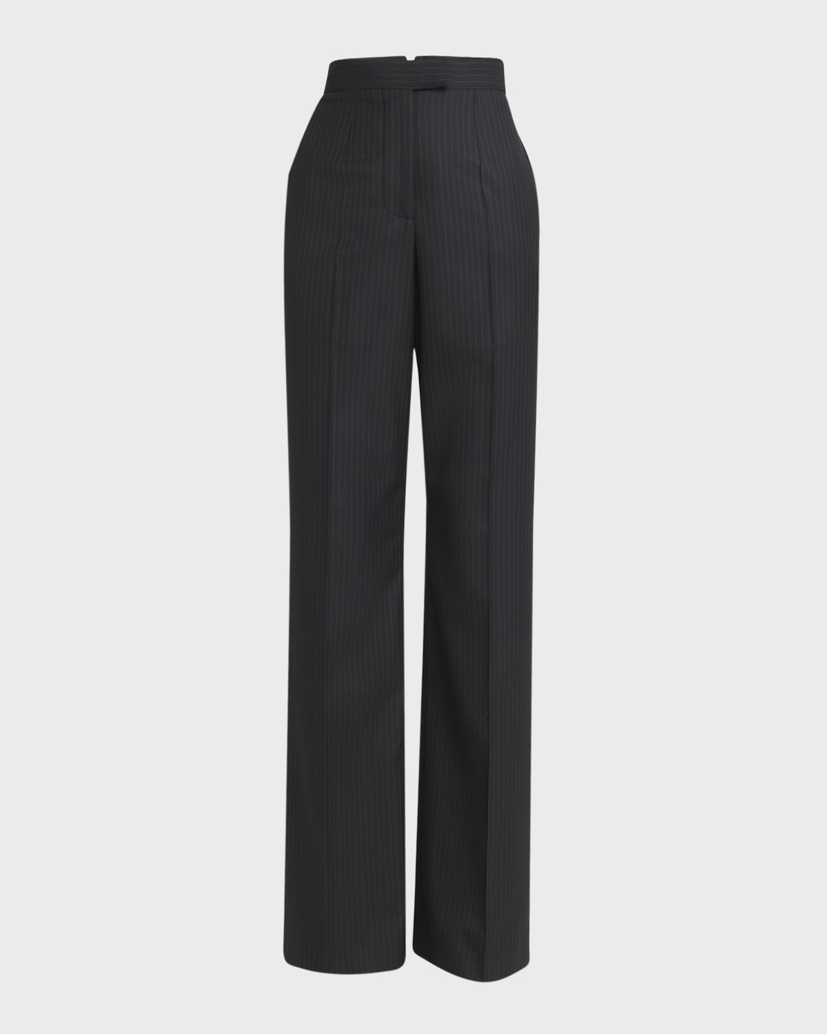 Alexander McQueen High-Rise Pinstripe Wide-Leg Trousers