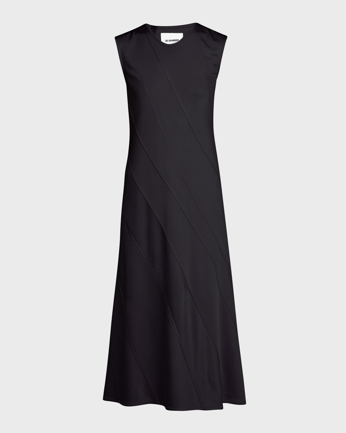 Jil Sander Diagonal Seam Midi Dress