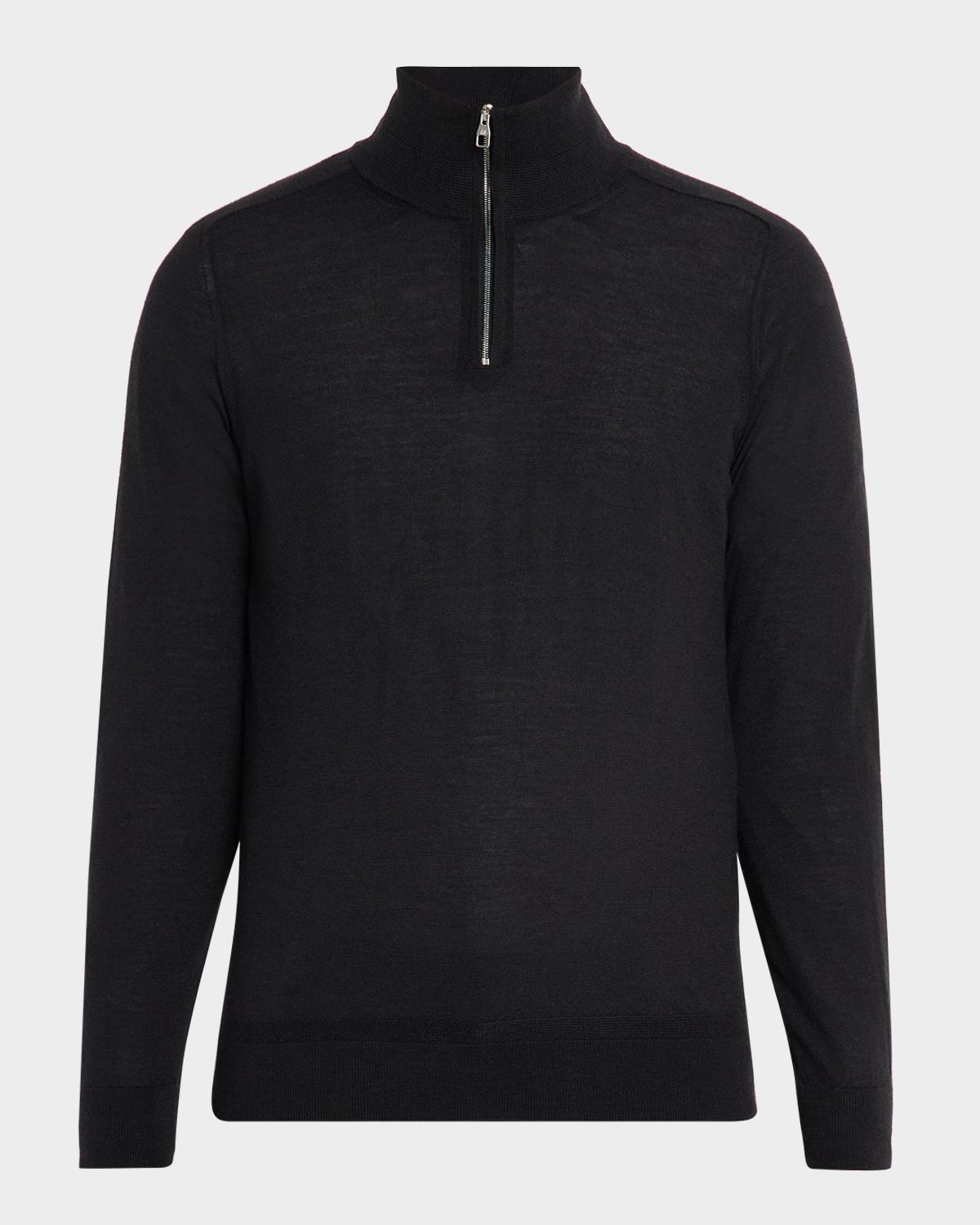 dunhill Men's Superfine Cashmere Quarter-Zip Sweater