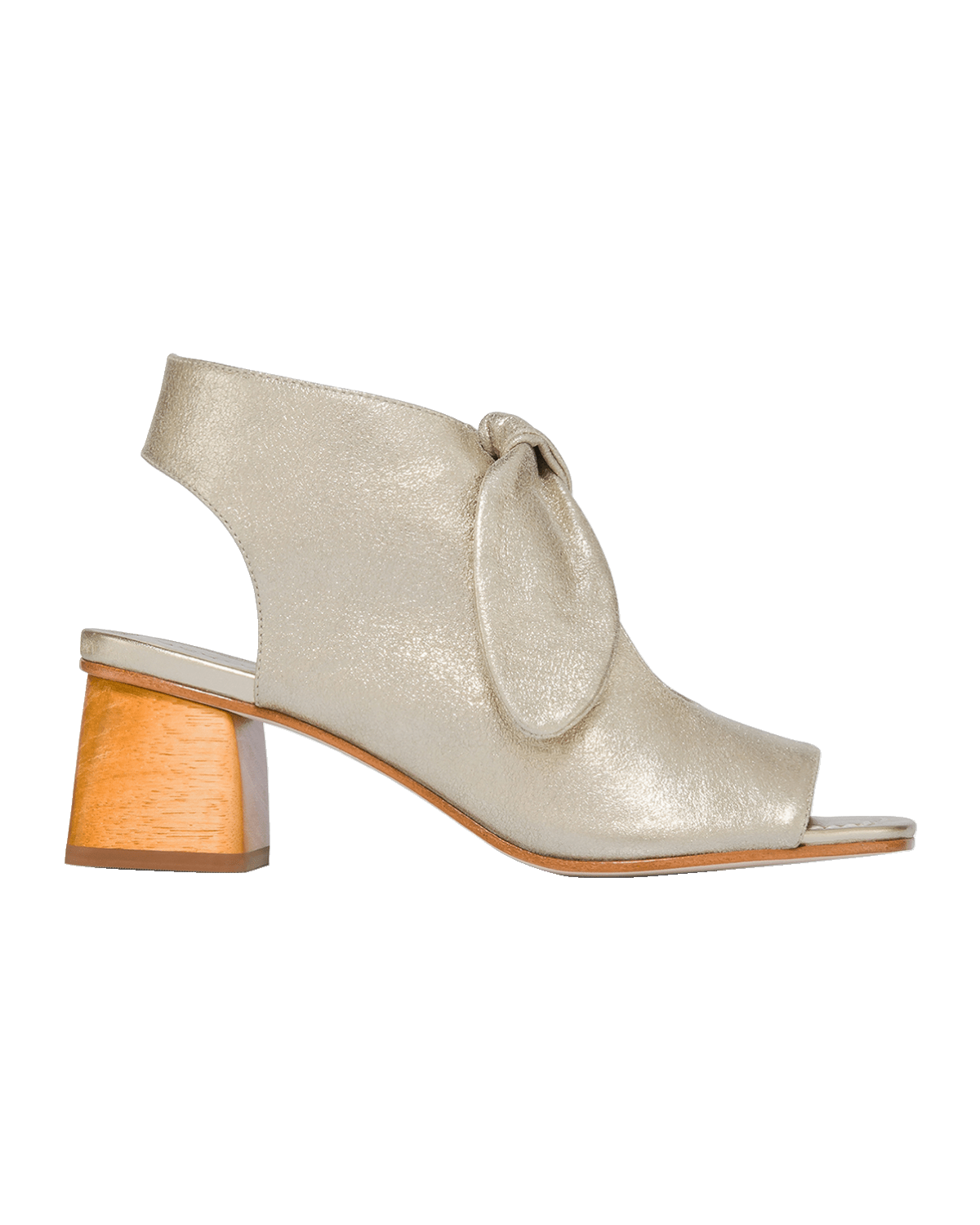 Bernardo Lizzie Metallic Bow Zip Sandals