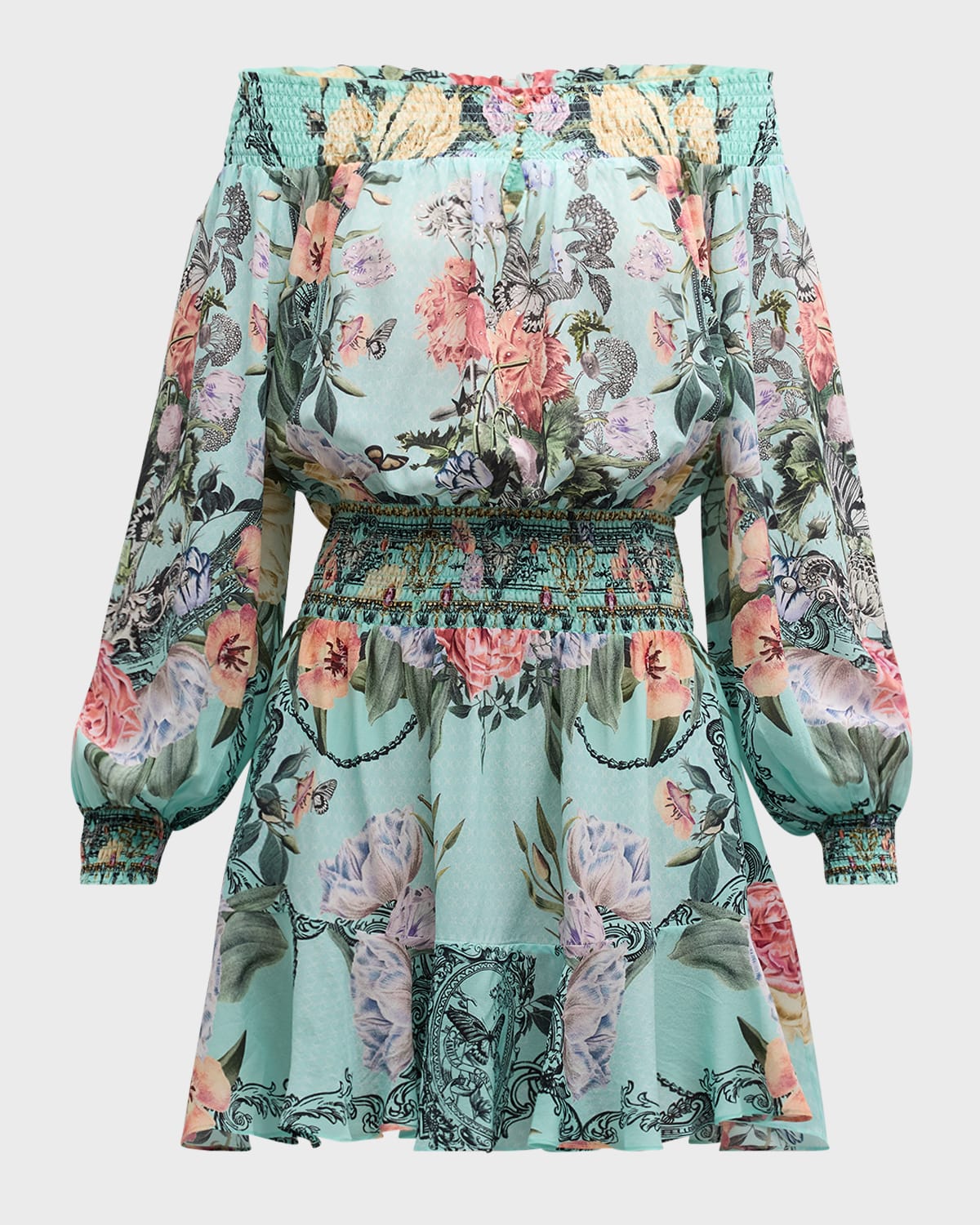 Camilla Petal Promise Land Off-Shoulder Mini Dress