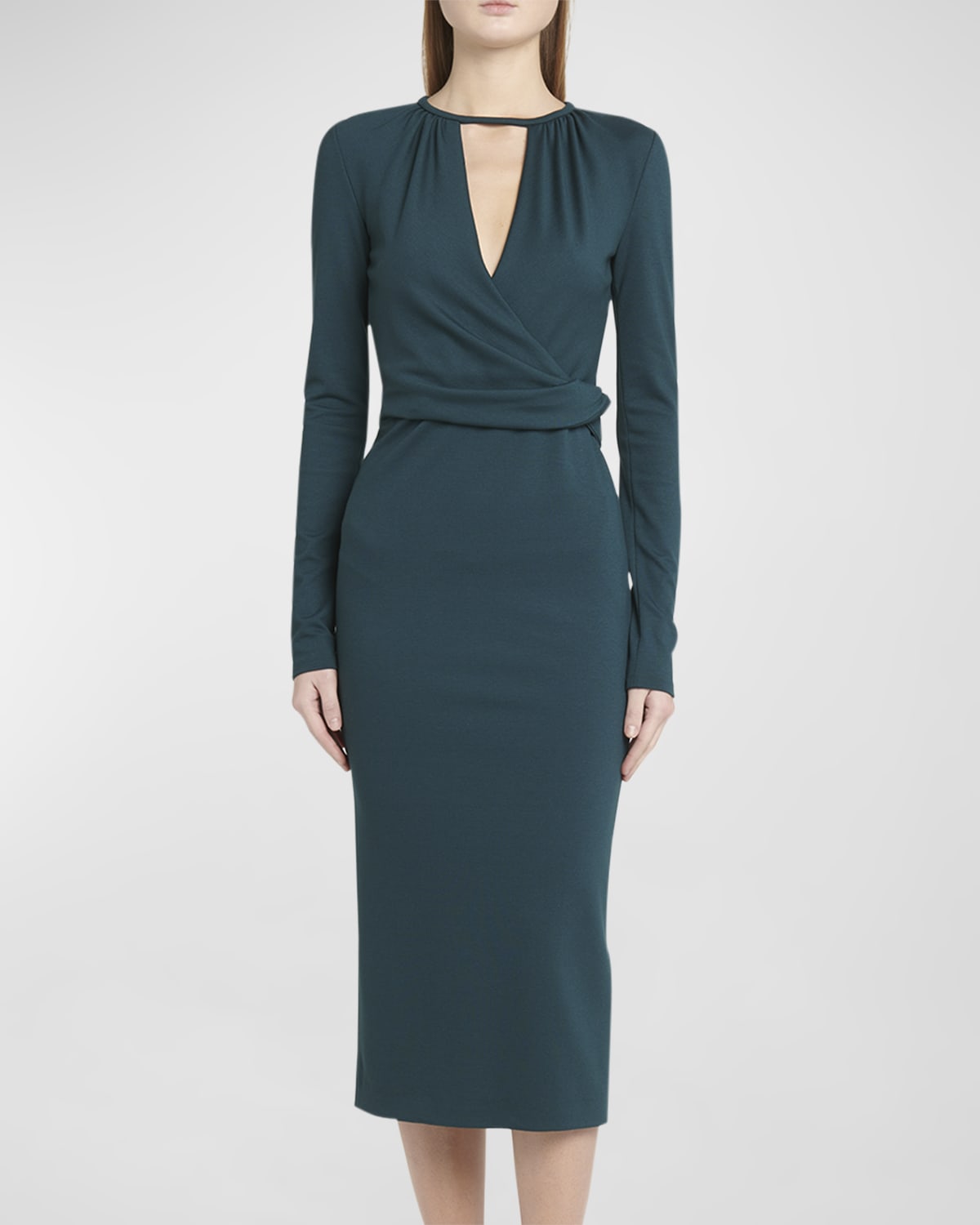 Giorgio Armani Keyhole Milano Jersey Sheath Dress