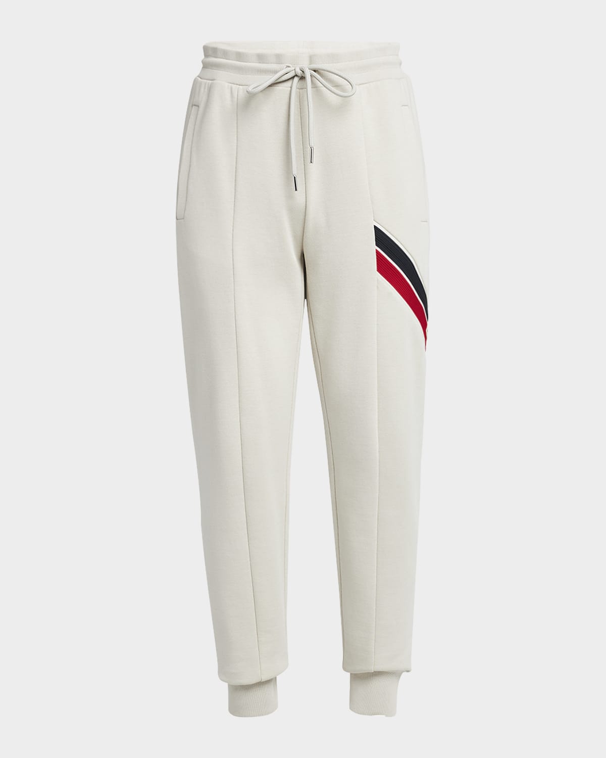 Moncler Men's Striped Fleece-Lined Sweatpants
