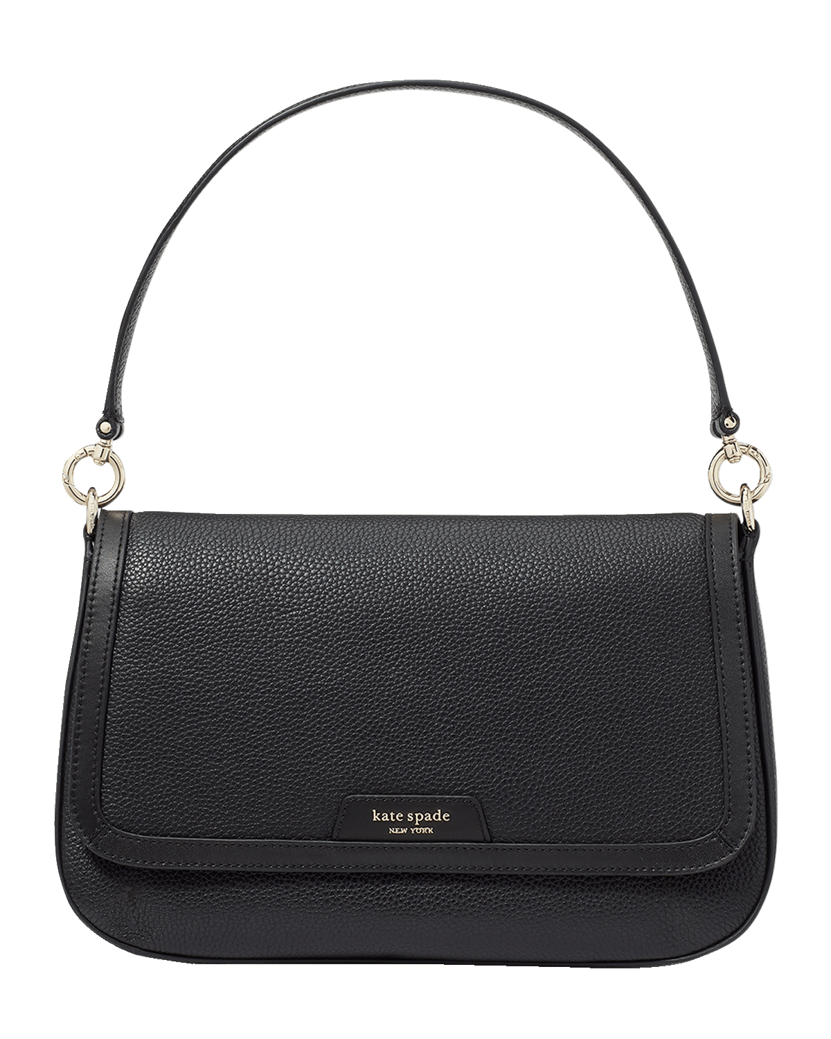 kate spade new york hudson flap pebbled leather shoulder bag