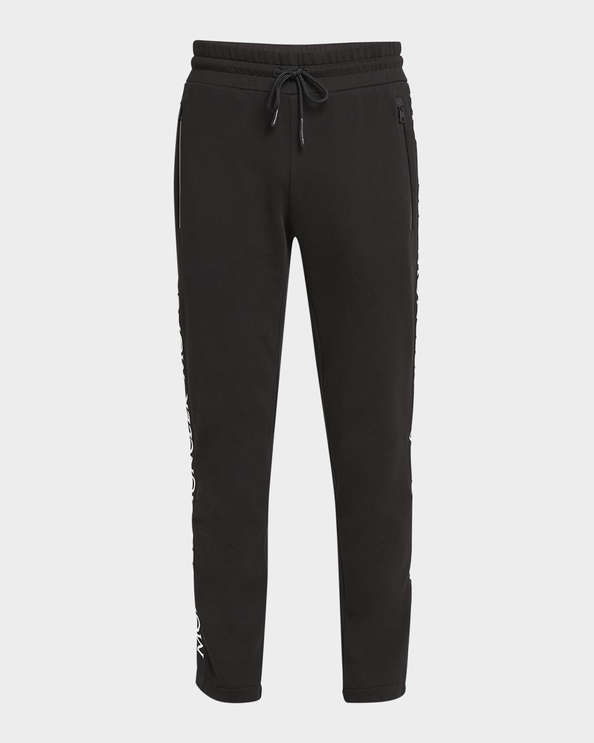 Moncler Men's Fleece Side-Logo Sweatpants