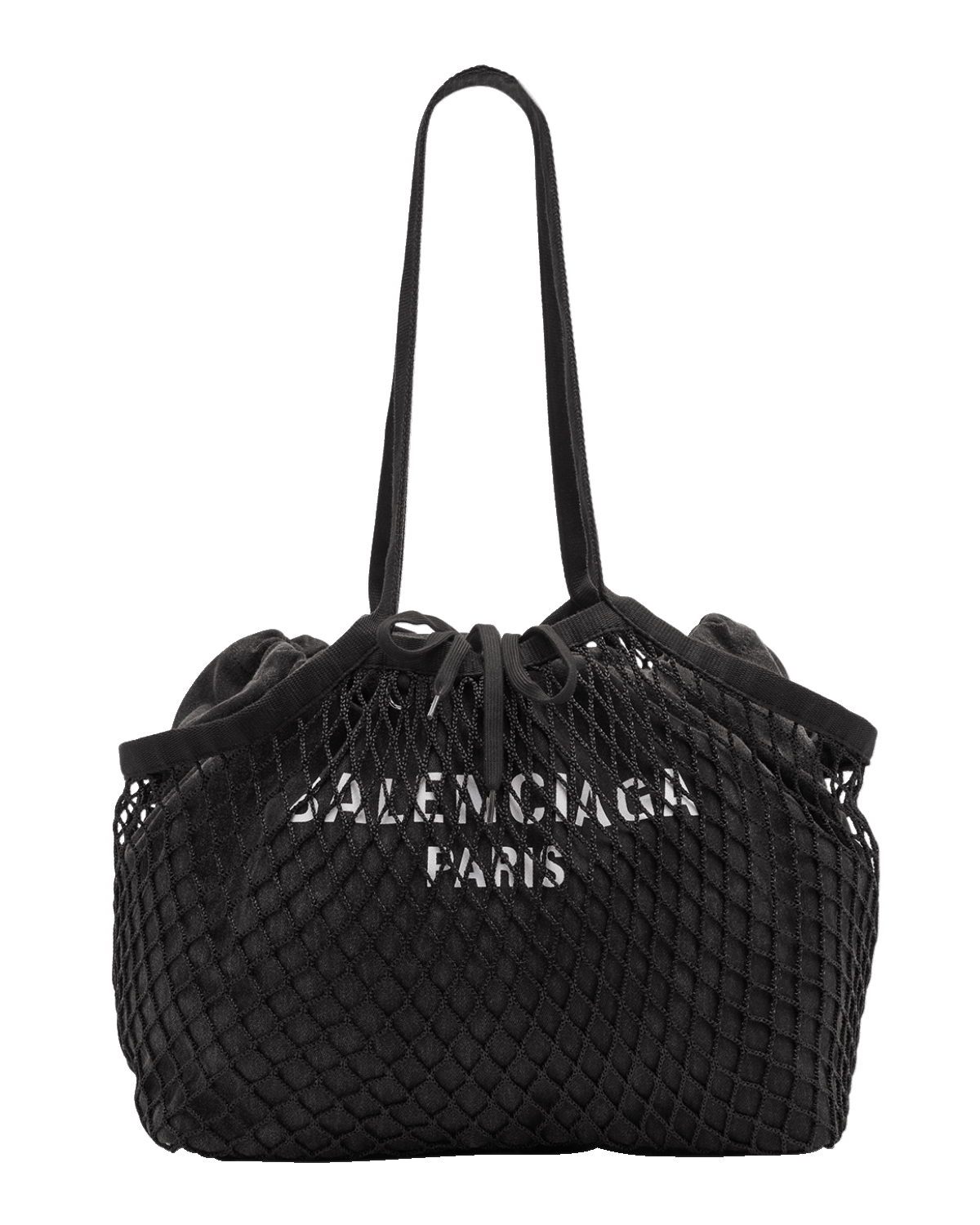 Balenciaga 24 Fishnet Canvas Tote Bag