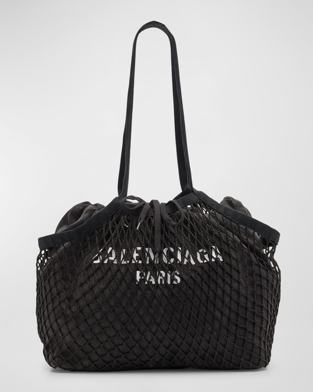 Balenciaga 24 Fishnet Canvas Tote Bag