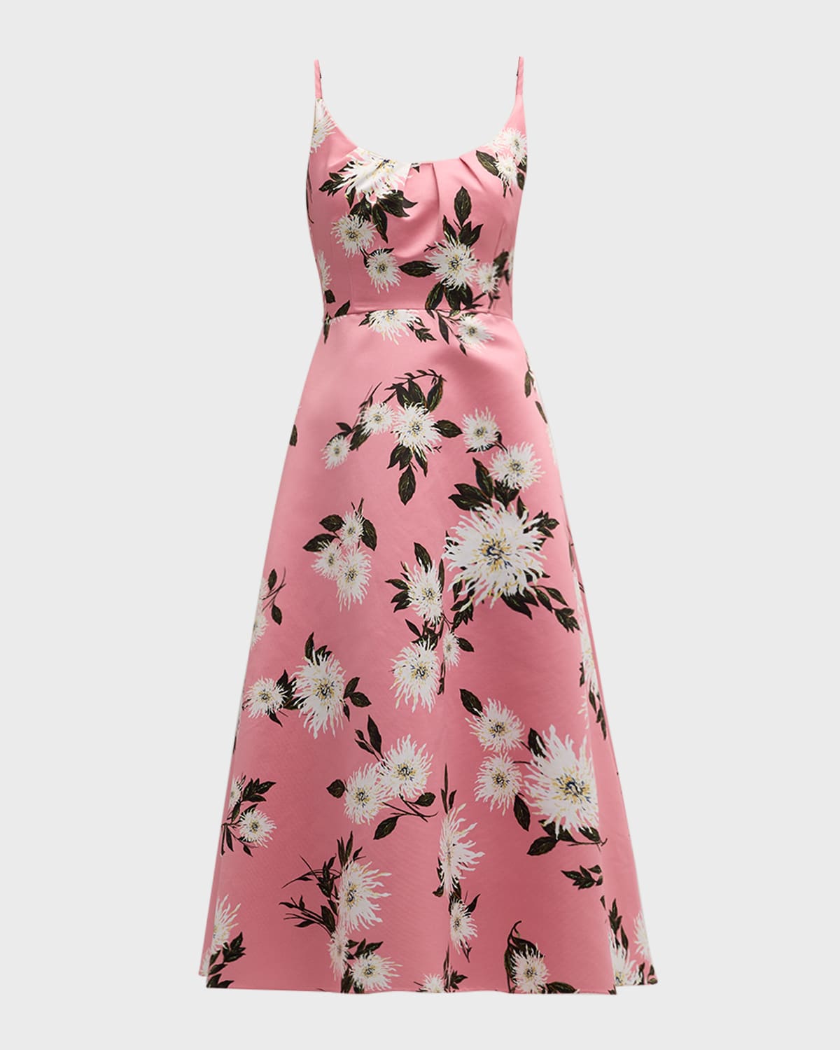 Emilia Wickstead Wenna Floral Sleeveless A-Line Midi Dress