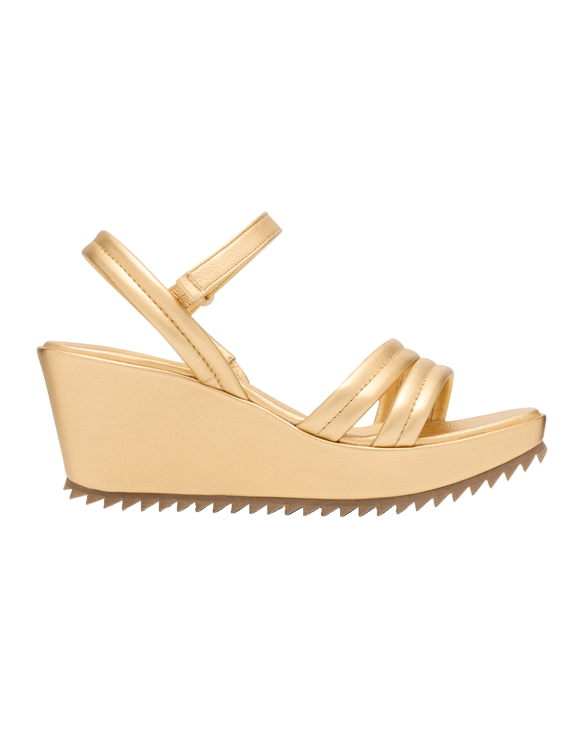 Pedro Garcia Fancy Metallic Wedge Platform Sandals