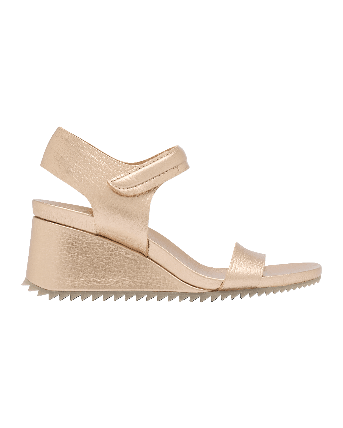 Pedro Garcia Cosma Metallic Ankle-Strap Wedge Sandals