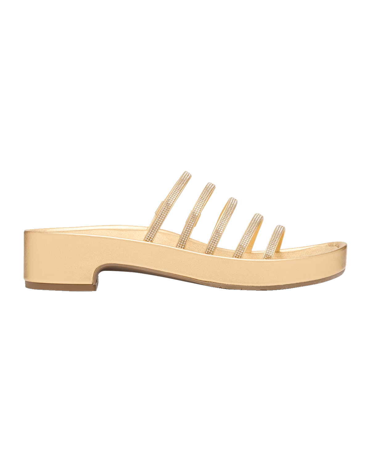 Pedro Garcia Laryn Crystal Five-Strap Slide Sandals