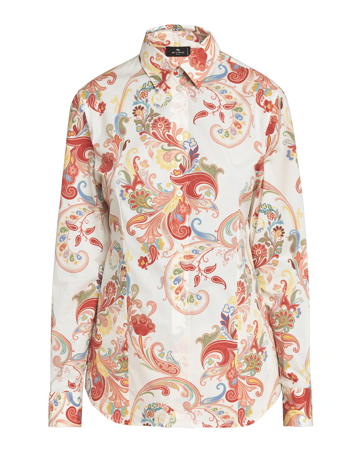 Etro Paisley Deco Cotton Fitted Button-Down Shirt
