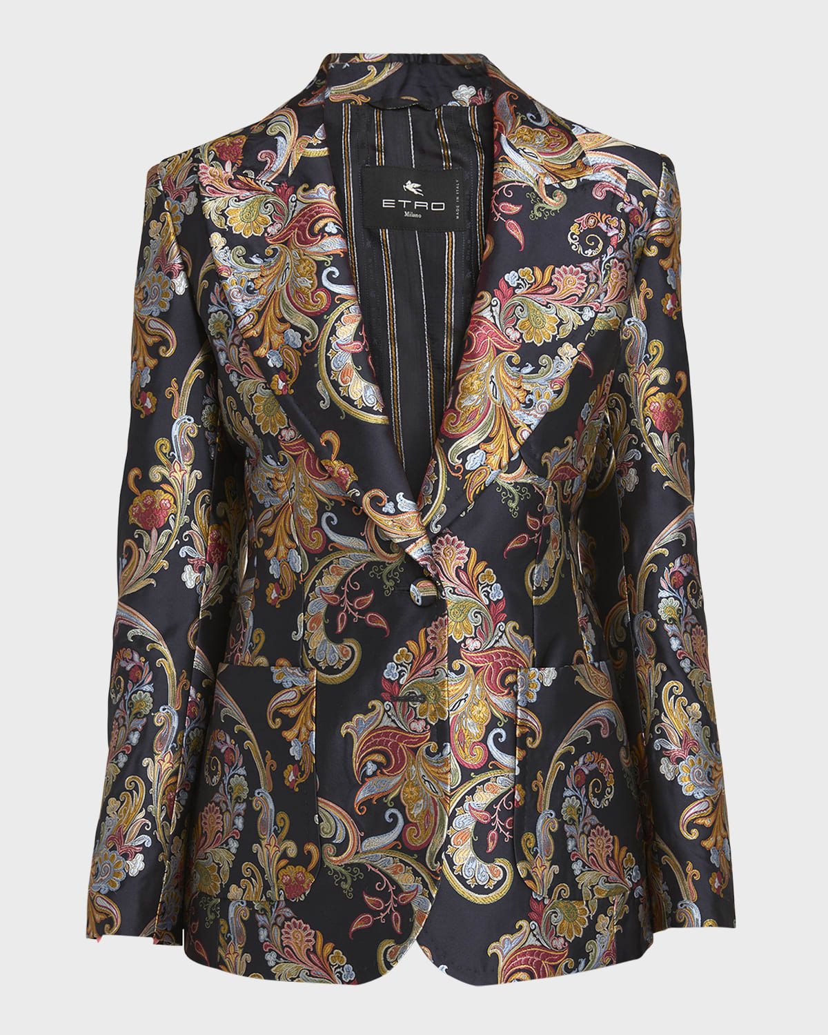 Etro Floral Brocade Single-Breasted Blazer