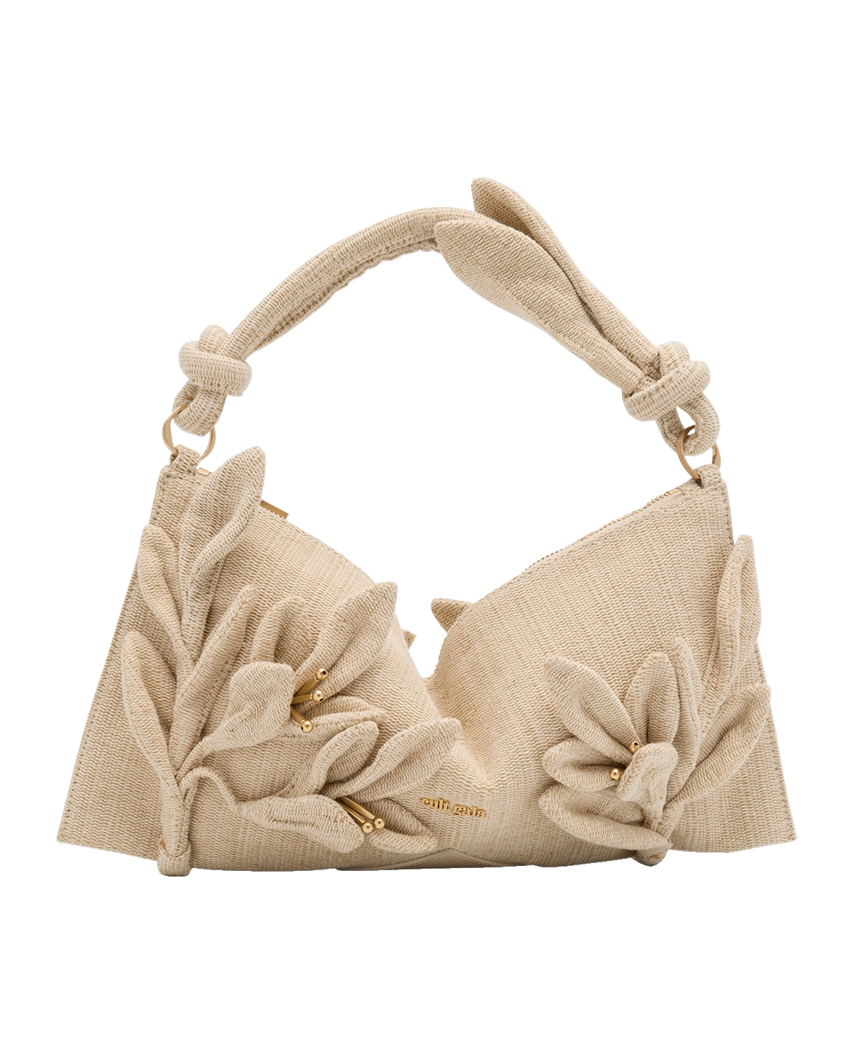 Cult Gaia Hera Mini Floral Canvas Shoulder Bag