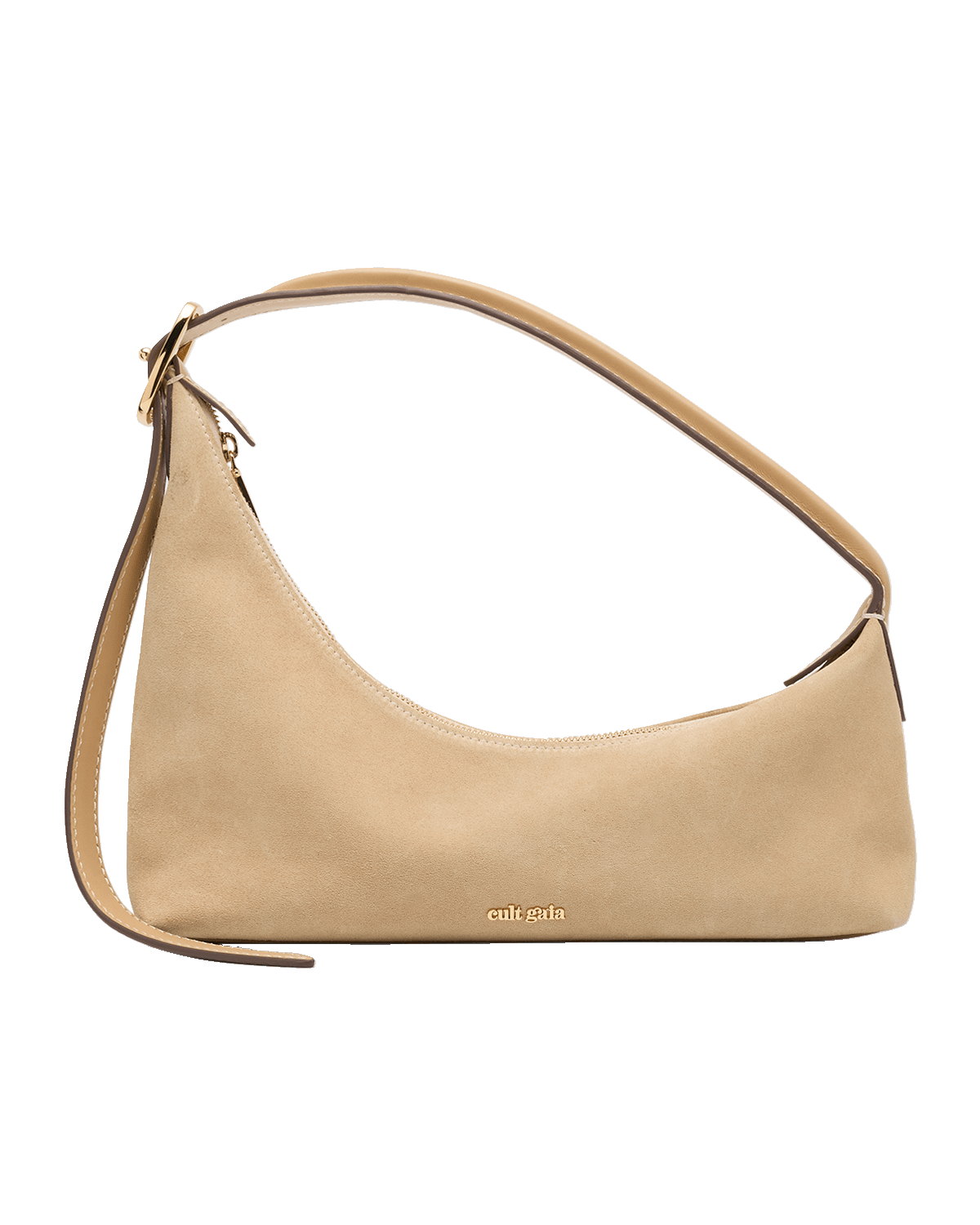 Cult Gaia Lola Zip Leather Shoulder Bag