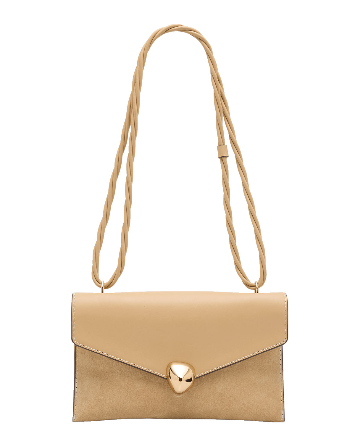 Cult Gaia Renee Flap Suede & Leather Crossbody Bag