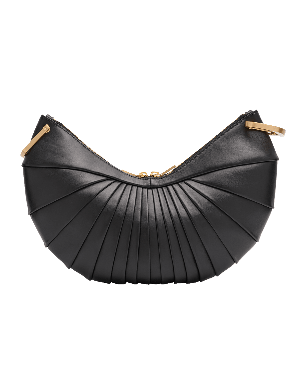 Cult Gaia Ubah Shell Leather Clutch Bag