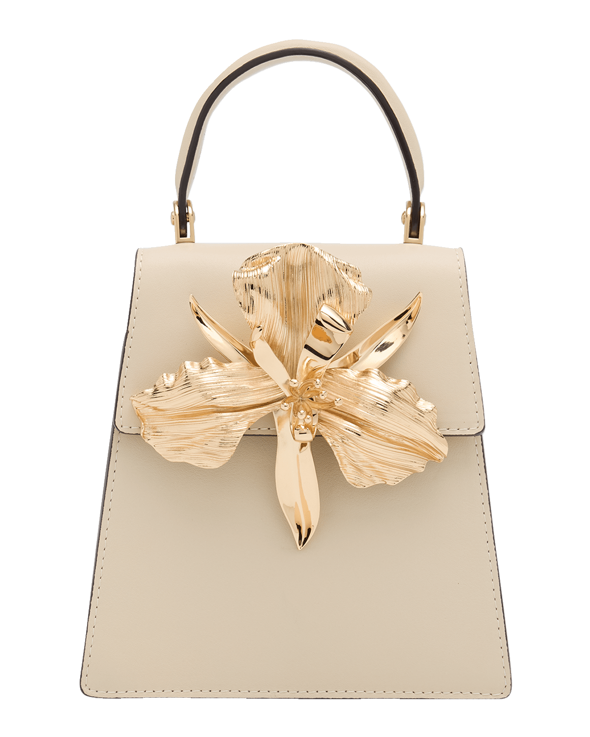 Cult Gaia Emilia Mini Flower Leather Top-Handle Bag