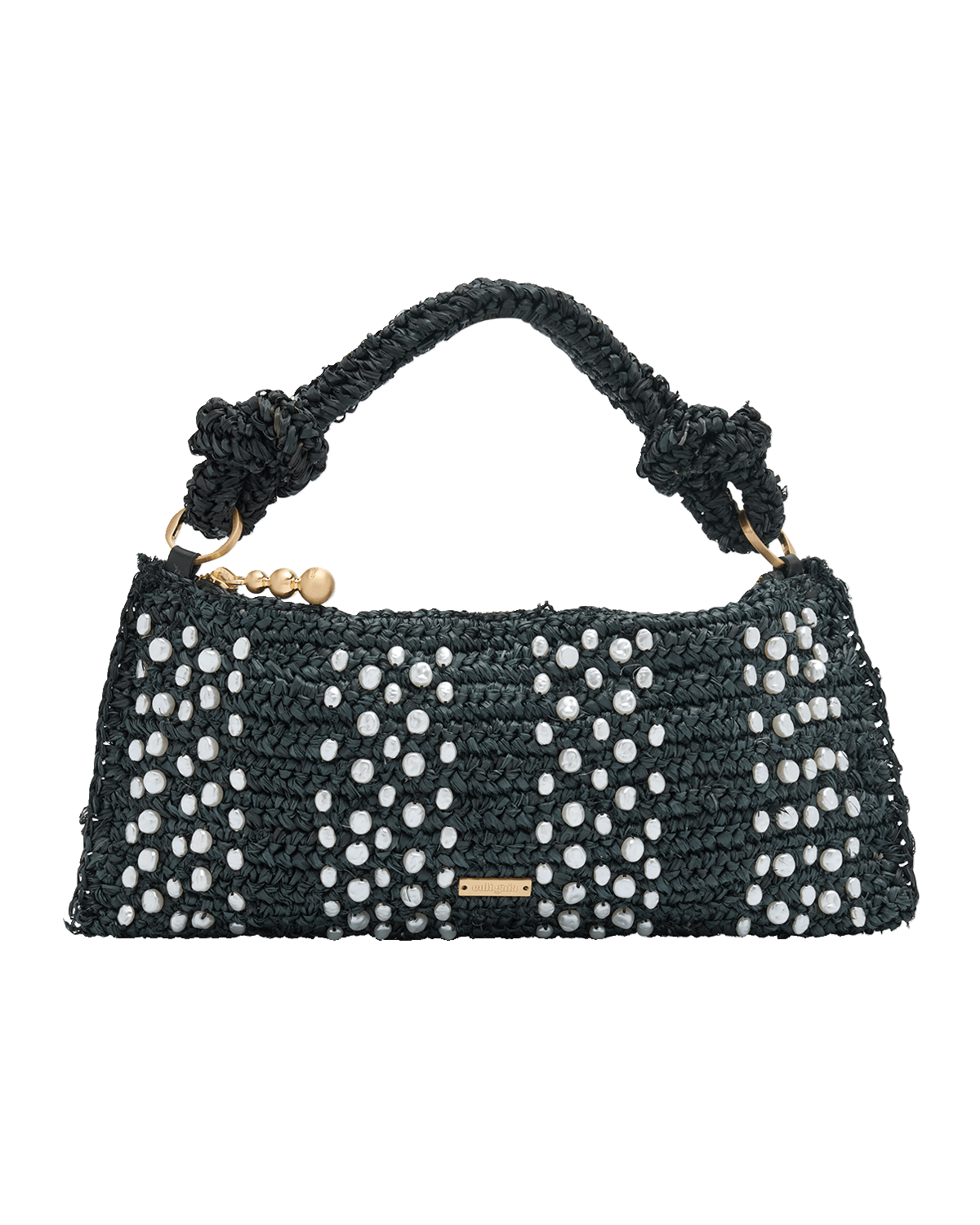 Cult Gaia Hera Nano Pearly Raffia Shoulder Bag