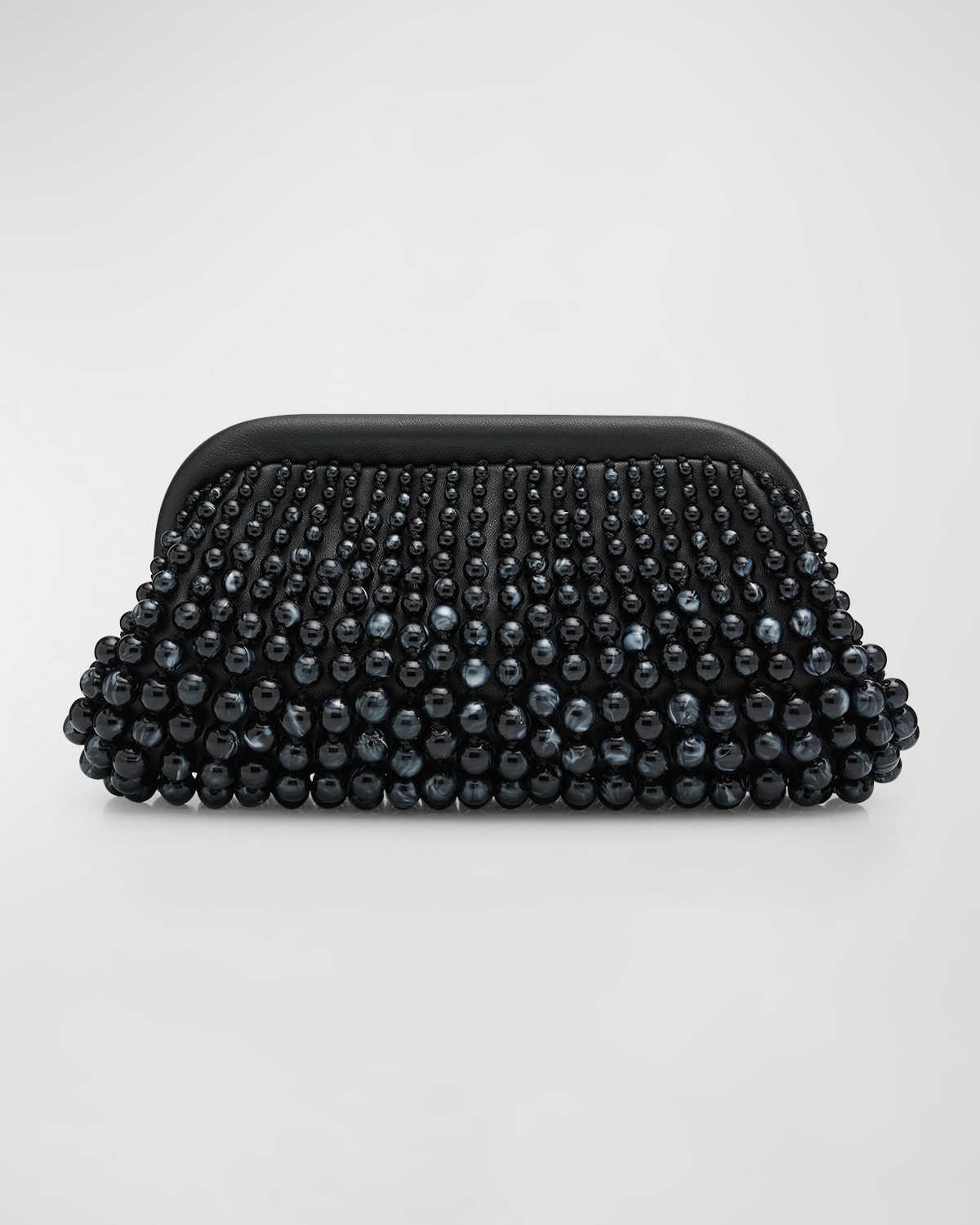 Cult Gaia Nia Beaded Leather Clutch Bag