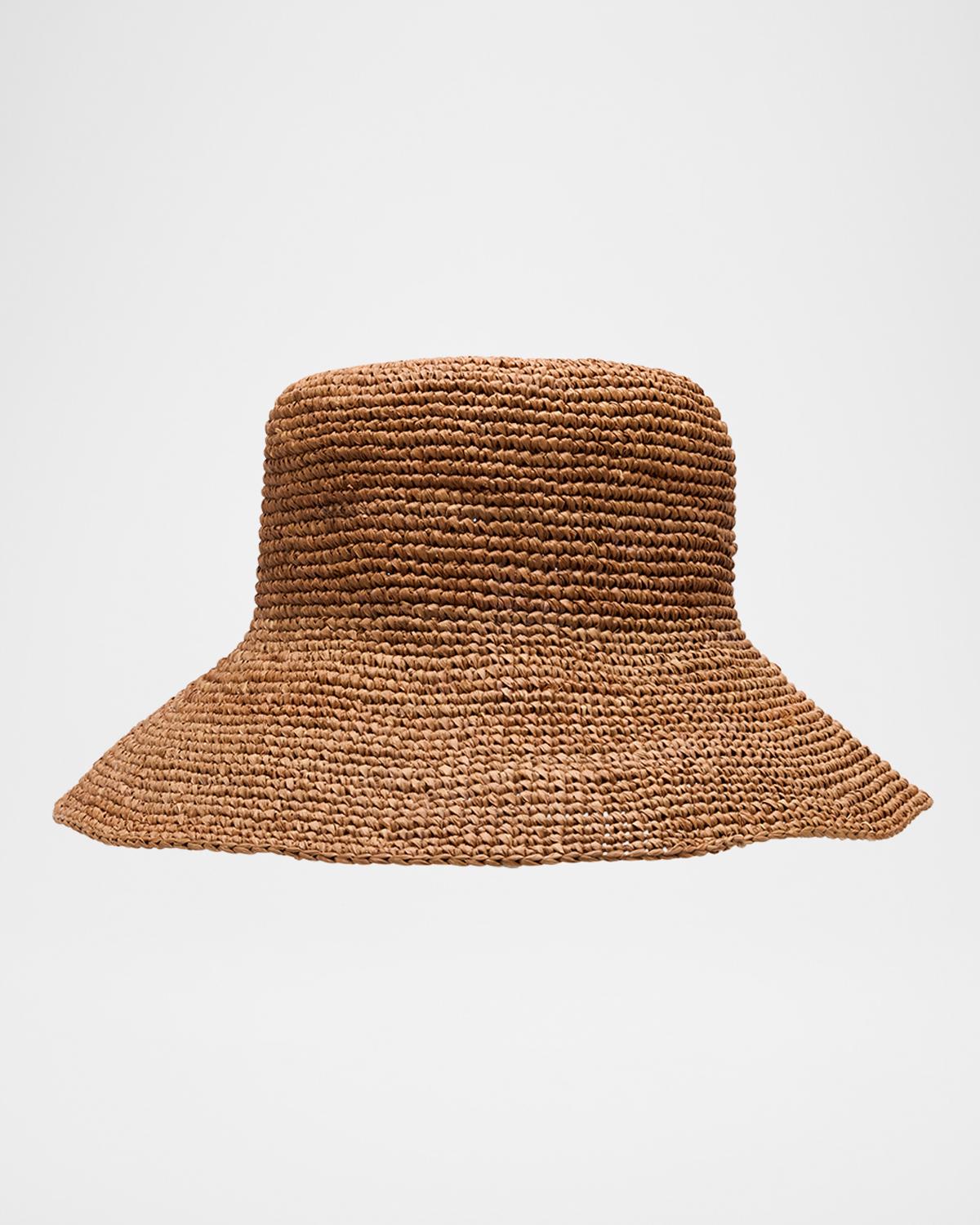 Jade Raffia Bucket Hat
